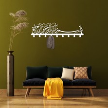Normadia Şık Metal Askılık, 90 Cm, 9 Askılı, Duvar ve Vestiyer Kullanımı