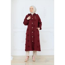Pamuk Butik Kadın Saçaklı Büyük Beden Kapitone Kap -PMK526