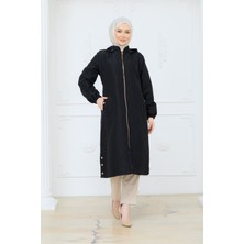 Pamuk Butik Kadın Soğan Desenli Cepli Kapitone Kap -PMK527