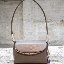 Valentina Victoria Hakiki Deri 3 Bölmeli  Omuz ve Çapraz Çanta