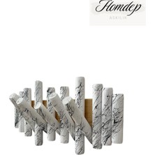 Normadia Şık Beyaz Mermer Duvar Askılığı, Elbise ve Portmanto Için Ideal