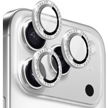 Ceptex Iphone 17 Pro / 17 Pro Max Uyumlu Parlak Taşlı Kamera Lens Koruyucu Cam