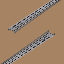 Normadia Siyah Konik Dikme 4X200 cm Çift Delikli Askı Demiri, Giyim ve Ayakkabı Düzeni