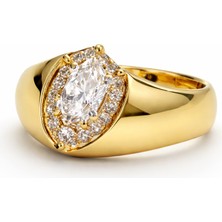 Venüs Design Çelik Taşlı Serçe Parmak Yüzük (Ayarlanabilirdir)