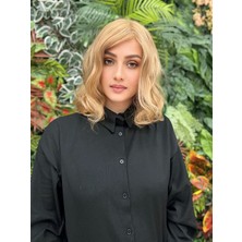 Aura Peruk Balköpüğü Renk Tonundaki Kısa Dalgalı Stella Modelimiz