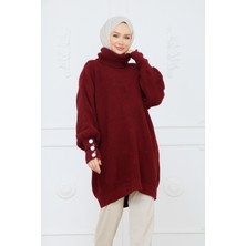 Pamuk Butik Kadın Boğazlı Triko Kazak Tunik -PMK521