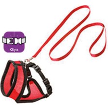 Karlie Snmswrld Karlıe Kedi Göğüs Tasma 38CM Kırmızı-Siyah