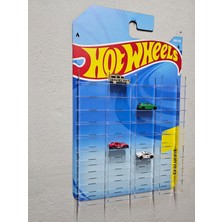 Hdr Lazer Hotwheels Temalı Ahşap Araç Standı (40 Araçlık)