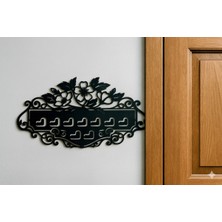 Normadia Şık Ferforje Anahtar Askısı, Çiçek Desenli Dekoratif Tasarım