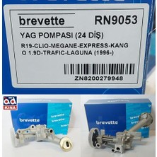 Brevette Yağ Pompası RN9053 R19 Clıo Megane Express Kango 1.9d Trafıc Laguna 24DİŞ 24DİŞ