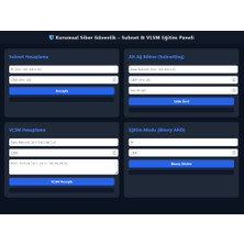 Harun Pehlivan Kurumsal Siber Güvenlik – Subnet & Vlsm Eğitim Paneli