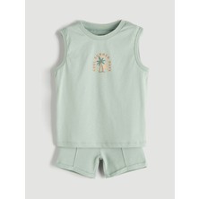 Lc Waikiki Yeni Sezon Baskılı Erkek Bebek Atlet ve Şort 2'li