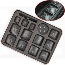 Özgürce E Serisi W212 Cam Düğmesi Kaplaması Siyah 2010-2015