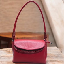 Valentina Victoria Hakiki Deri 3 Bölmeli  Omuz ve Çapraz Çanta