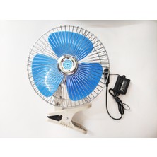 Özgürce 12V 8 Inç Mandallı Oto Vantilatör Çakmaklık Girişli
