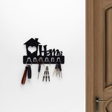 Normadia Siyah Metal Dekoratif Anahtar Askılığı ve Pano Askılığı, Şık Tasarım