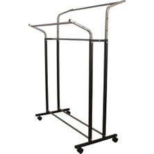 Normadia Ayarlanabilir Metal Elbise Askısı, Tekerlekli Portmanto Için Şık ve Pratik