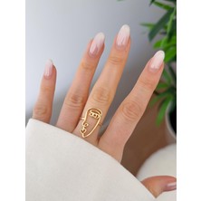 Venüs Design Çelik Face Yüzük (Ayarlanabilirdir)