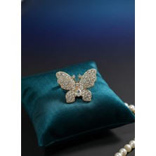 Broş Taşlı Kelebek Yaka Iğnesi Hediyelik