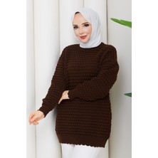 Pamuk Butik Kadın Damla Örgülü Triko Tunik -PMK522