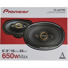 Pioneer Pıoneer TS-A6978S-650W Max / 100W RMS-6''X9''(16X24CM)-KALİTELİ-KAPAKLI-ORJİNAL-OVAL HOPARLÖR-2025 Seri