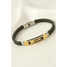 Bijuteri Net Gitar Deri Çelik Bileklik