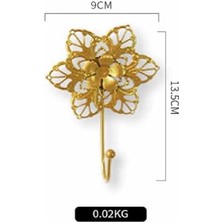 Normadia Şık Metal Yaprak Duvar Askılığı, Banyo ve Mutfak Dekoru