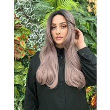 Aura Peruk Dip Koyu Leylak Ombreli Perçemsiz Stella Modelimiz