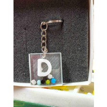 Miina Aksesuar Epoksi Isminize Özel Harf Anahtarlık