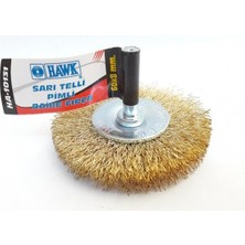 İntora Hawk HA10131 Pimli Sarı Tel Daire Fırça 60X8 mm