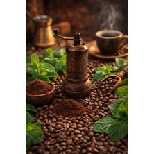 Seymen Bıçakçılık El Tipi Kahve & Nane Öğütücüsü – 9 cm Klasik Desenli Manuel Baharat Değirmeni