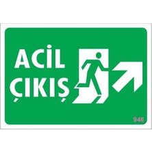 İntora Acil Çıkış Uyarı Levhası 17,5X25 Kod: 946