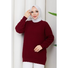 Pamuk Butik Kadın Damla Örgülü Triko Tunik -PMK522