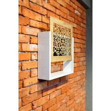 Normadia Sürgülü Modem Saklama Kutusu, Motifli Meşe, 35Y x 40G x 11D
