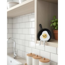 Heroicrafts Studio Sevimli Tava Içinde Yumurta Figürü – 3D Baskı Dekoratif Biblo, Komik Mutfak Dekoru, Hediyelik