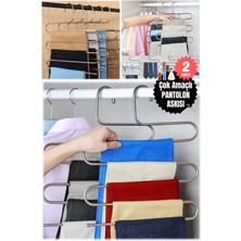 Normadia 2'li Paslanmaz Çelik Pantolon Askısı ve Rafı Seti, Organize Edici