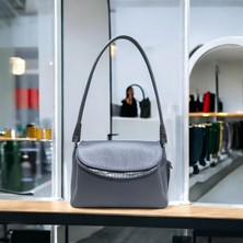 Valentina Victoria Hakiki Deri 3 Bölmeli  Omuz ve Çapraz Çanta