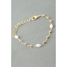 Bijuteri Net Oval Kristal Taşlı Bileklik