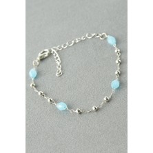 Bijuteri Net Oval Kristal Taşlı Bileklik