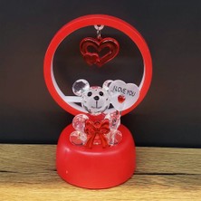 Tp Buğz Işıklı Kırmızı I Love You Ayıcık