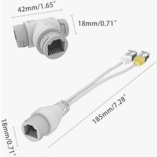 Secuzi 2in1 Poe Splitter Kablo Poe Ayırıcı 48 V ( Ip Kamera )