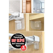 Normadia 4'lü Taşınabilir Bölücü Braket Seti, Kendinden Yapışkanlı Raf Destekleri