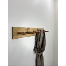 Normadia Şık ve Doğal Ahşap Duvar Askılığı, 5 Askılı Vestiyer Modeli