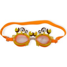 Aksiyon Global Çocuk Yüzücü Gözlüğü Silikon Taşıma Çantalı Turuncu Yengeç - 9014 (Lisinya)