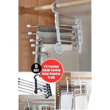 Normadia 5 Adet Katlanabilir Pantolon Askısı, Pratik ve Şık Depolama Çözümü