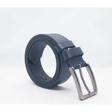 Paşala Leather Hakiki Deri Erkek Spor Kemer Lacivert 3,5 cm Günlük Kullanıma Uygun Dayanıklı Tokalı Kutulu Teslimat