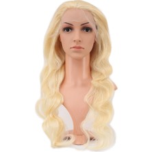 Bilfold Gerçek Front Lace Dalgalı Platin Tül Peruk / 70/75CM