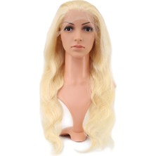 Bilfold Gerçek Front Lace Dalgalı Platin Tül Peruk / 65/70CM