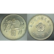 Banknoting Tayvan 1 Yeni Dolar 1973 Çilaltı.