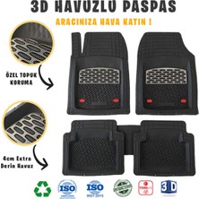 Özgürce Opel Astra H Uyumlu 3D Karbon Derin Havuzlu Paspas Seti